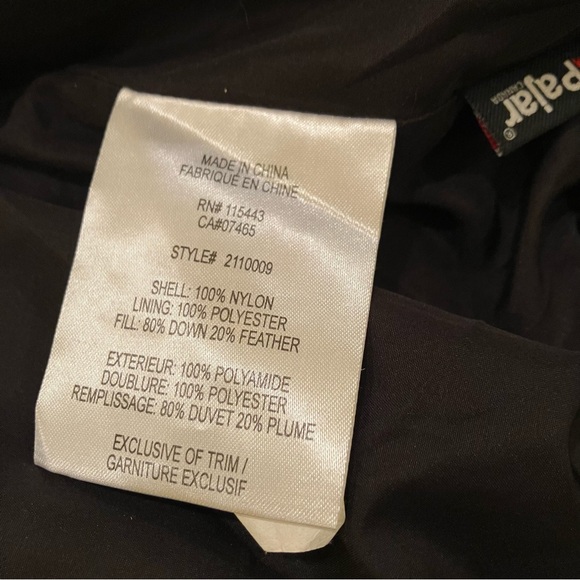 Pajar Down Bomber Jacket Fur Hood Cropped Black Luxury Canada RARE Women's Small - Picture 14 of 16